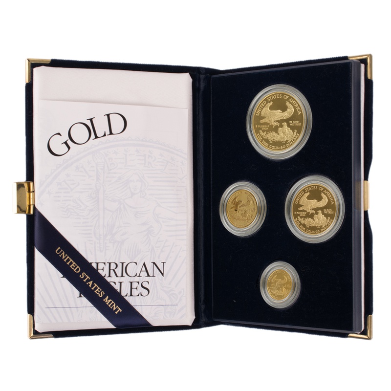 2003 Proof Gold Eagle 4-Coin Set Boxed