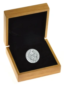 Boxed 2oz Silver Coin, Black Bull of Clarence - Queen's Beast 2018