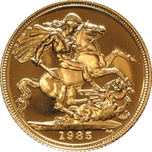 1985 Gold Proof Sovereign Four Coin Set