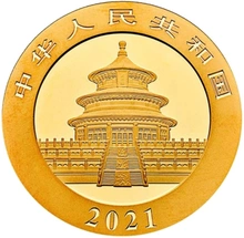 2021 30g Gold Chinese Panda Coin