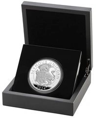 2024 Seymour Unicorn Silver Coin Tudor Beasts 5oz Proof Boxed