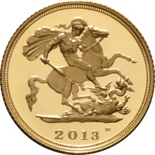 Gold Proof 2013 Half Sovereign Boxed