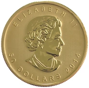 2014 Canadian Maple Leaf Gold Coin 1oz