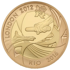 2012 Proof £2 Coin Gold Double Sovereign London Rio Olympic Handover Ceremony