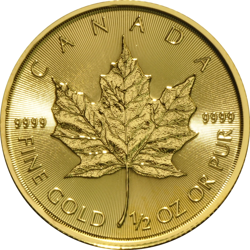 2018 1/2oz Canadian Maple Leaf Gold Coin
