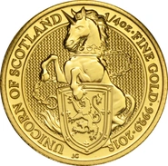 2018 1/4oz Unicorn of Scotland Gold Coin Queen's Beasts