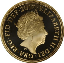 2017 Proof Gold Sovereign Elizabeth II 5th Head Boxed