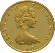 1984 Gold £1 Manx Town Series - Castletown