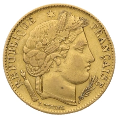 10 French Francs Gold Coin Ceres