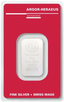 Argor-Heraeus 10 Gram Silver Bar