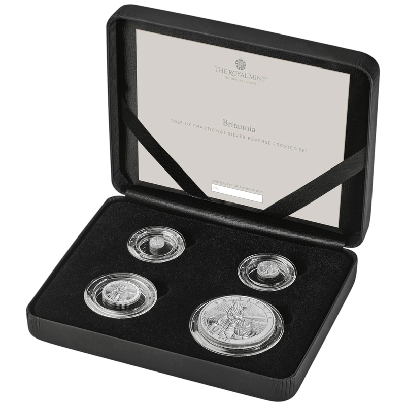 2025 Britannia Fractional Silver Reverse Proof Frosted Set Boxed