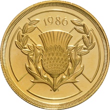 1986 Two Pound Proof Gold Coin: Commonwealth Games