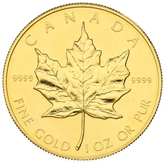 1989 Canadian Maple Leaf Gold Coin 1oz
