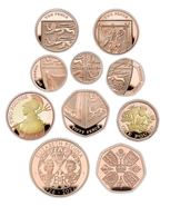 Her Majesty Queen Elizabeth II 2022 Gold Proof Memorial Definitive Coin Set