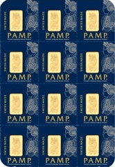 12 x 1g Gold Bar PAMP Multigram Minted