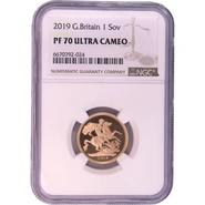 2019 Gold Proof Sovereign - Elizabeth II Fifth Head - NGC PF70