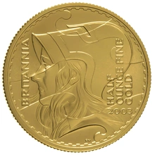 2003 Half Ounce Proof Britannia Gold Coin