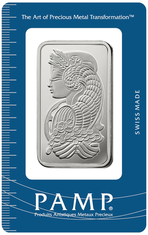 1oz Silver Bar PAMP Lady Fortuna Minted