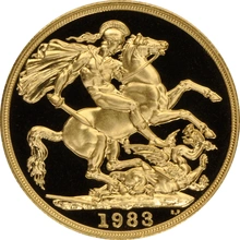 1983 Two Pound £2 Proof Gold Coin (Double Sovereign)