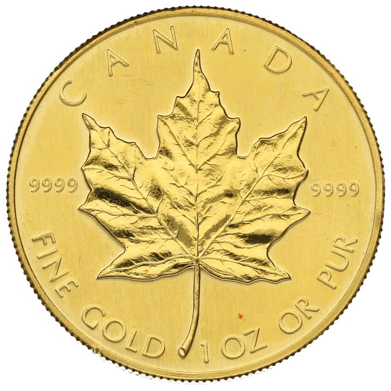 1984 1oz Canadian Maple Gold Coin