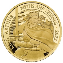 2023 Myths and Legends King Arthur 1/4oz Gold Proof Coin Boxed