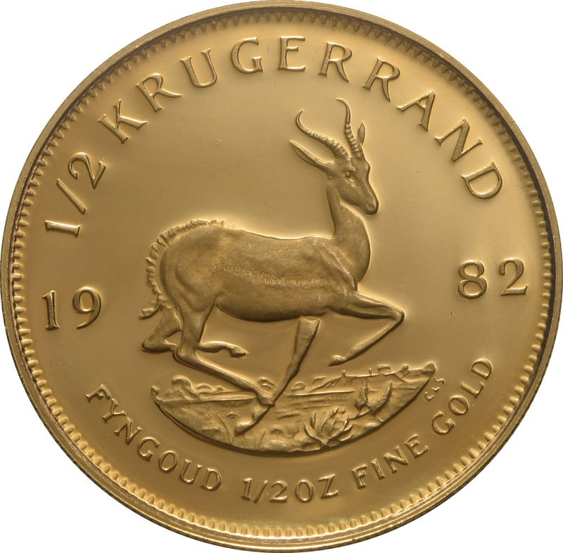 1982 Proof Half Ounce Krugerrand Gold Coin