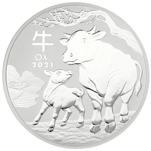 2021 1 Kilo Australian Lunar Year of the Ox Silver Coin