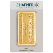 C. Hafner 50 Gram Gold Minted Bar