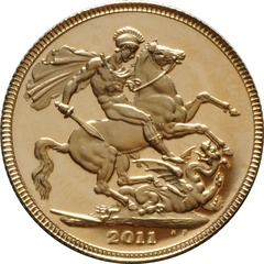 2011 Proof Gold Sovereign Coin Elizabeth II Fourth Head