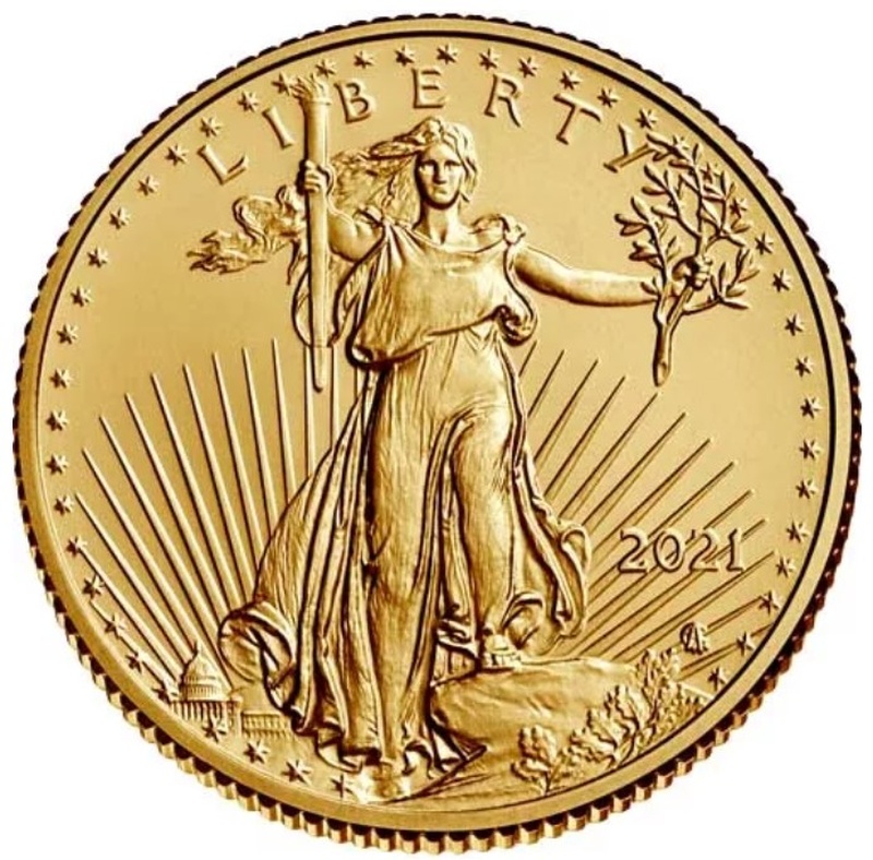 2021 Quarter Ounce American Eagle Gold Coin Type II