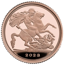 2023 King Charles III Coronation Quarter Sovereign Gold Proof Coin Boxed