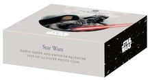 2023 1oz Darth Vader & Emperor Palpatine Star Wars Proof Silver Coin Boxed