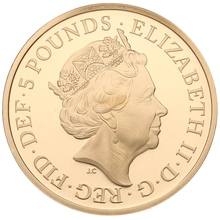 2017 Proof Gold £5 Coin Quintuple Sovereign House of Windsor Centenary Boxed