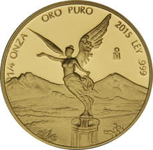 2015 Proof Mexican Libertad Gold Coin 5 Coin Set Boxed