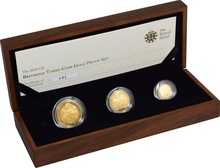 2010 Proof Britannia Gold 3-Coin Boxed Set