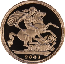 2001 Proof Gold Sovereign 3 Coin Set Boxed