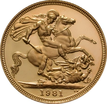 1981 Proof Gold Sovereign Boxed