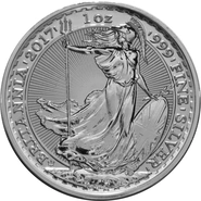 2017 1oz Silver Britannia Coin 20th Anniversary Trident