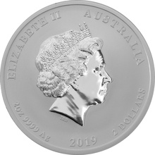 2019 2oz Australian Lunar Year of the Pig Silver Coin