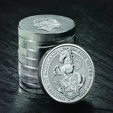 2018 2oz Unicorn of Scotland Silver Coin Queen's Beasts