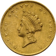 American Gold $1 small Indian Head 14.3mm