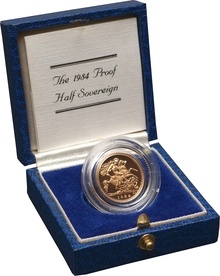 Gold Proof 1984 Half Sovereign Boxed