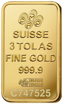 PAMP Lady Fortuna 3 Tola Gold Bar