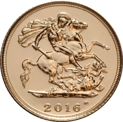 Half Sovereign Elizabeth II Fifth Head 2016 - 2022