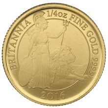 2016 Proof Quarter Britannia Gold Coin Boxed