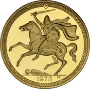 1973 Gold Proof Sovereign - Elizabeth II Decimal Portrait - IOM - no box or COA