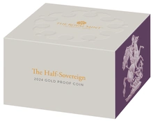 2024 Gold Proof Half-Sovereign Coin Boxed