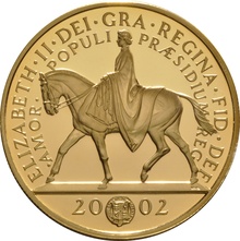 2002 - Gold Five Pound Proof Coin, Golden Jubilee