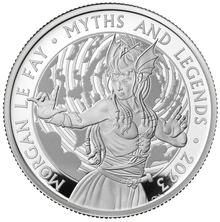 2023 Proof Morgan le Fay Silver Coin Myths & Legends 2oz Boxed