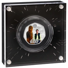 2024 50p Han Solo & Chewbacca Boxed Star Wars Proof Silver Coin Boxed